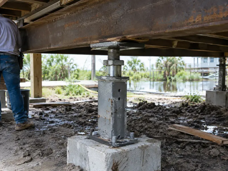 Adjustable supplemental support installed under a floor girder